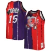 Prestigioso Fascinante Vince Carter Toronto Raptors Big & Tall Hardwood Classics 1998/99 Split Swingman Jersey Purple/Red