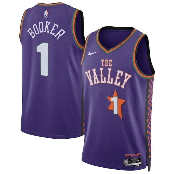Prestigioso Lussuoso Devin Booker Phoenix Suns Nike Unisex 2024/25 Swingman Player Jersey City Edition Purple
