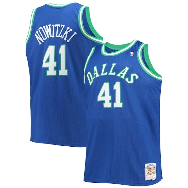 Pratico Dirk Nowitzki Dallas Mavericks Big & Tall 1998/99 Hardwood Classics Swingman Jersey Blue