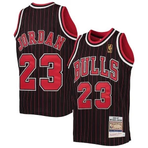 Magnifico Michael Jordan Chicago Bulls Youth 1996 97 Hardwood Classics Authentic Jersey Black/Red/Red/White