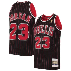 Stupendo Duraturo Men's Chicago Bulls Michael Jordan Black 1996/97 Hardwood Classics Authentic Jersey