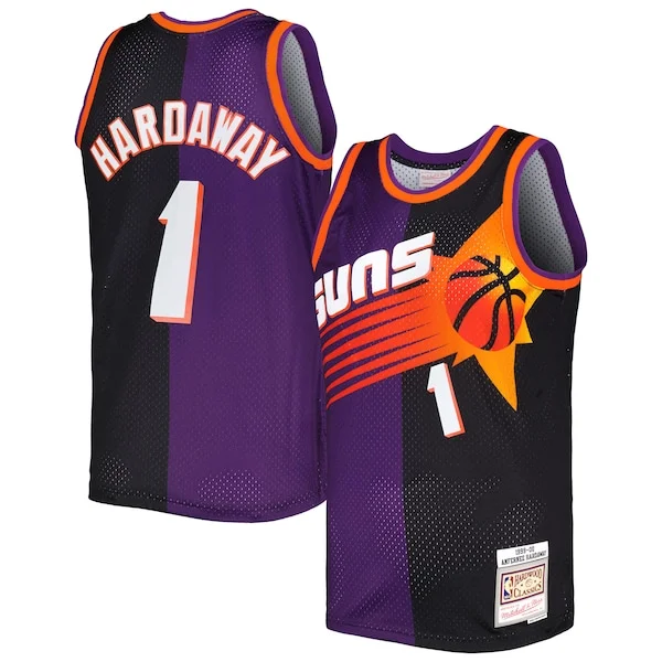 Versatile Fantastico Penny Hardaway Phoenix Suns Hardwood Classics 1999/00 Split Swingman Jersey Purple/Black