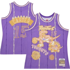 Elegante Attraente Vince Carter Toronto Raptors 1998/99 Swingman Sidewalk Sketch Jersey Purple