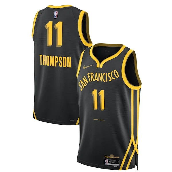 Trendy Eccezionale Klay Thompson Golden State Warriors Nike Unisex 2023/24 Swingman Jersey Black City Edition