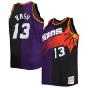Duraturo Gorgeous Sofisticato Steve Nash Phoenix Suns Big & Tall Hardwood Classics 1996/97 Split Swingman Jersey Purple/Black