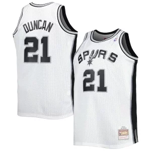 Lussuoso Elegante Tim Duncan San Antonio Spurs Big & Tall Hardwood Classics 1998/99 Swingman Jersey White/Black