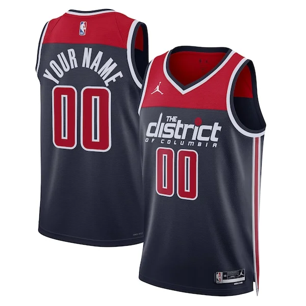 Splendido Washington Wizards Jordan Brand Unisex 2022/23 Swingman Custom Jersey Statement Edition Navy