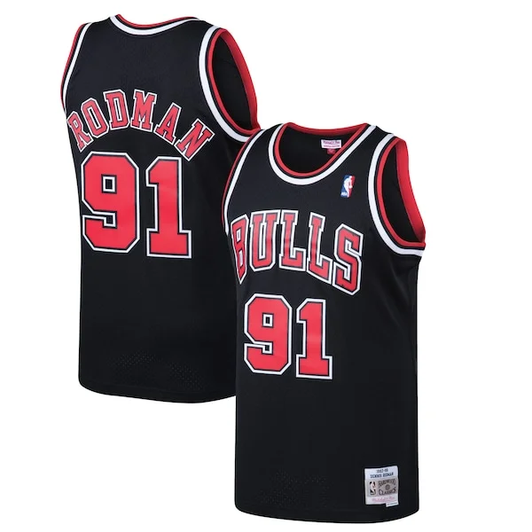 Stupendo Classico Prestigioso Dennis Rodman Chicago Bulls 1997/98 Hardwood Classics Swingman Jersey Black