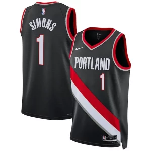 Accattivante Gorgeous Anfernee Simons Portland Trail Blazers Nike Unisex Swingman Jersey Icon Edition Black