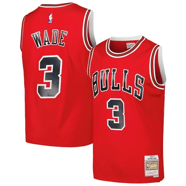 Versatile Elegante Dwyane Wade Chicago Bulls 2016/17 Hardwood Classics Swingman Jersey Red