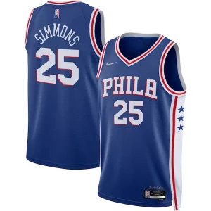 Prestigioso Ben Simmons Philadelphia 76ers Nike 2021/22 Diamond Swingman Jersey Icon Edition Royal