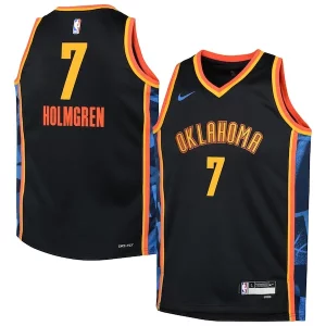 Lussuoso Splendido Fascinante Chet Holmgren Oklahoma City Thunder Nike Youth 2024/25 Swingman Player Jersey City Edition Black