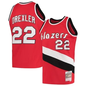Fascinante Versatile Attraente Clyde Drexler Portland Trail Blazers 1983/84 Hardwood Classics Swingman Jersey Red