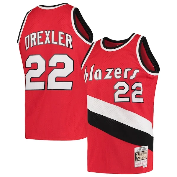 Fascinante Versatile Attraente Clyde Drexler Portland Trail Blazers 1983/84 Hardwood Classics Swingman Jersey Red