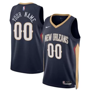 Raffinato Resistente New Orleans Pelicans Nike Unisex 2022/23 Swingman Custom Jersey Navy Icon Edition