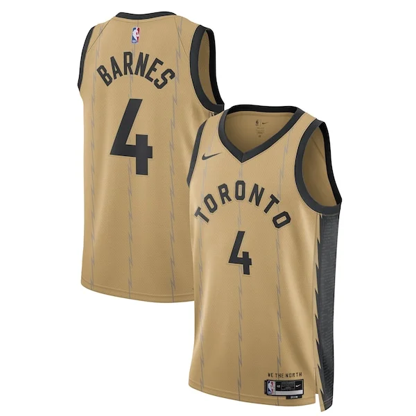 Magnifico Moderno Scottie Barnes Toronto Raptors Nike Unisex 2023/24 Swingman Jersey Gold City Edition