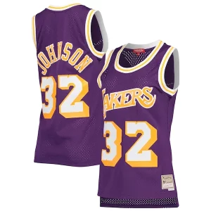 Stupendo Magic Johnson Los Angeles Lakers Women's Hardwood Classics 1984/85 Swingman Jersey Purple