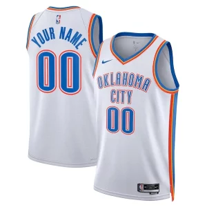 Sofisticato Magnifico Stupendo Oklahoma City Thunder Nike Unisex Swingman Custom Jersey White Association Edition