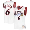 Eccezionale Allen Iverson Philadelphia 76ers 2001/02 Hardwood Classics Swingman Jersey White/Red