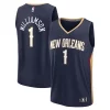 Attraente Incantevole Zion Williamson New Orleans Pelicans Youth Fast Break Replica Player Jersey Icon Edition Navy