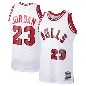 Accattivante Sofisticato Michael Jordan Chicago Bulls 1984/85 Hardwood Classics Rookie Authentic Jersey White/Red