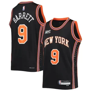 Trendy RJ Barrett New York Knicks Nike Youth 2021/22 Swingman Jersey City Edition Black