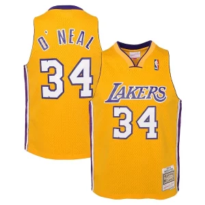 Raffinato Meraviglioso Shaquille O'Neal Los Angeles Lakers Youth 1999/00 Hardwood Classics Swingman Jersey Gold