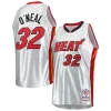 Comodo Carino Shaquille O'Neal Miami Heat 2005/06 Hardwood Classics 75th Anniversary Swingman Jersey Platinum