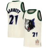 Gorgeous Comodo Kevin Garnett Minnesota Timberwolves Chainstitch Swingman Jersey Cream
