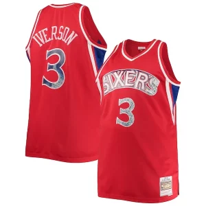 Bellissimo Versatile Raffinato Allen Iverson Philadelphia 76ers Big & Tall 1996/97 NBA 75th Anniversary Diamond Swingman Jersey Red