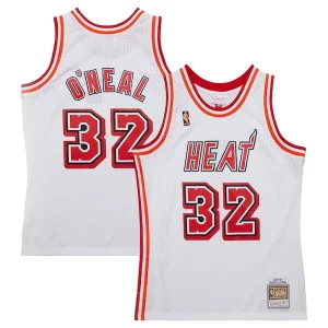Stupendo Incantevole Versatile Shaquille O'Neal Miami Heat 2007/08 Hardwood Classics Swingman Jersey White