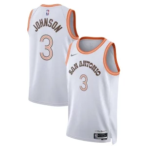 Fascinante Keldon Johnson San Antonio Spurs Nike Unisex 2023/24 Swingman Jersey White City Edition