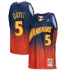 Pratico Robusto Classico Baron Davis Golden State Warriors 2006/07 Hardwood Classics Fadeaway Swingman Player Jersey Navy/Orange