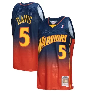 Pratico Robusto Classico Baron Davis Golden State Warriors 2006/07 Hardwood Classics Fadeaway Swingman Player Jersey Navy/Orange