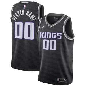 Delizioso Sacramento Kings Jordan Brand Swingman Custom Jersey Statement Edition Black