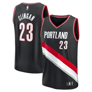 Ottimo Sofisticato Comodo Donovan Clingan Portland Trail Blazers 2024 NBA Draft Fast Break Player Jersey Icon Edition Black