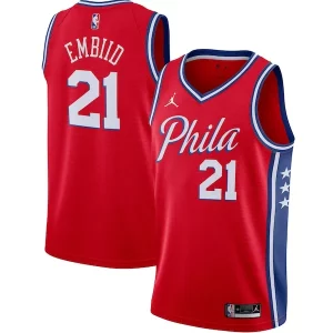 Gorgeous Joel Embiid Philadelphia 76ers Jordan Brand 2020/21 Swingman Jersey Statement Edition Red