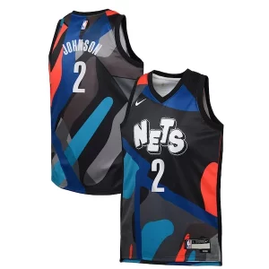 Carino Pratico Cameron Johnson Brooklyn Nets Nike Youth Swingman Replica Jersey City Edition Black