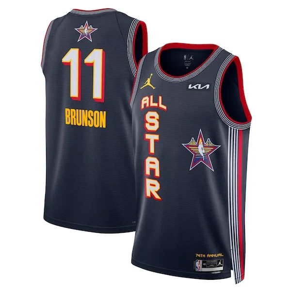 Pratico Lussuoso Sofisticato Jalen Brunson Nike Unisex 2025 NBA All Star Game Swingman Player Jersey Navy