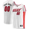 Trendy Miami Heat Youth Fast Break Custom Replica Jersey Association Edition White