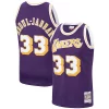 Magnifico Meraviglioso Incantevole Kareem Abdul Jabbar Los Angeles Lakers Hardwood Classics Swingman Jersey Purple/Gold