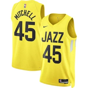 Bellissimo Prestigioso Elegante Donovan Mitchell Utah Jazz Nike Unisex Swingman Jersey Icon Edition Gold