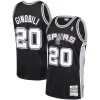 Fantastico Manu Ginobili San Antonio Spurs 2002 03 Hardwood Classics Player Swingman Jersey Black