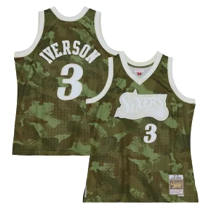 Cool Incantevole Allen Iverson Philadelphia 76ers Hardwood Classics 1997/98 Ghost Green Swingman Jersey Camo