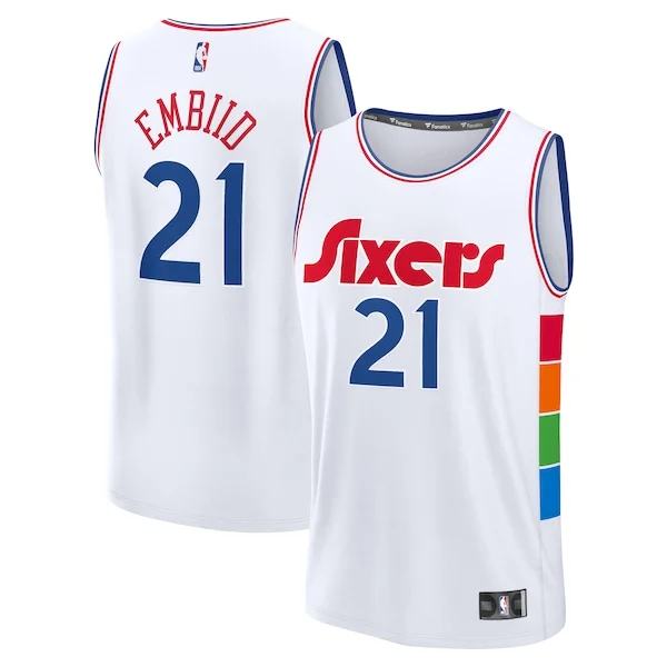 Duraturo Joel Embiid Philadelphia 76ers 2024/25 Fast Break Player Jersey City Edition White