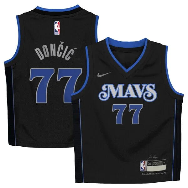 Ottimo Meraviglioso Magnifico Luka Dončić Dallas Mavericks Nike Toddler 2023/24 Swingman Replica Jersey City Edition Black