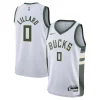 Duraturo Pratico Damian Lillard Milwaukee Bucks Nike Youth Swingman Jersey Association Edition White