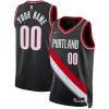 Delizioso Sofisticato Portland Trail Blazers Nike 2021/22 Diamond Swingman Custom Jersey Icon Edition Black