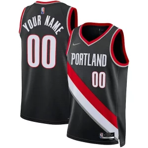 Delizioso Sofisticato Portland Trail Blazers Nike 2021/22 Diamond Swingman Custom Jersey Icon Edition Black