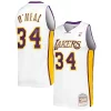 Carino Fantastico Shaquille O'Neal Los Angeles Lakers 2001/02 Hardwood Classics Swingman Jersey White